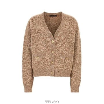 26 FW 베르사체 투톤 블렌드 V넥라인 가디건 2NG70 10134371A15451