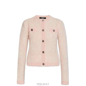26 FW 베르사체 버튼 포켓 패턴 자카드 니트 카디건 1PX00 10230091A16672