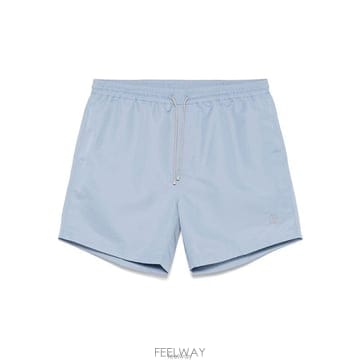 26 FW 브루넬로 쿠치넬리 드로스트링 로고 스윔 쇼츠 블루 MW817043