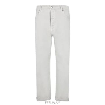 26 FW 브루넬로 쿠치넬리 로고 패치 슬림핏 진 베이지 M277PD3210