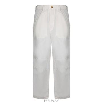 26 FW 브루넬로 쿠치넬리 버튼 스트레이트 레그 팬츠 화이트 MH255S2470