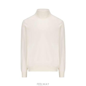 26 FW 브루넬로 쿠치넬리 터틀넥라인 니트 점퍼 화이트 M2200103