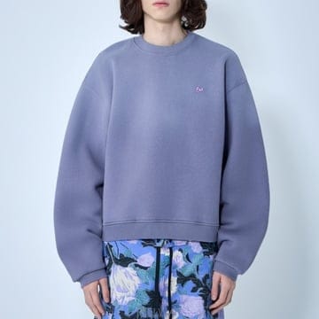 26 FW 이알엘 미니멀 로고 모티프 코튼 스웨트셔츠 퍼플 ERL12T024