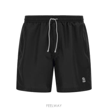 26 FW 브루넬로 쿠치넬리 로고 엠브로이더드 끈 스윔 쇼츠 블랙 MW817043