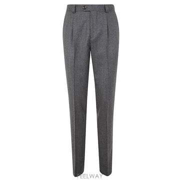 26 FW 브루넬로 쿠치넬리 스트레이트 테일러드 버진울 팬츠 그레이 ME226E1450