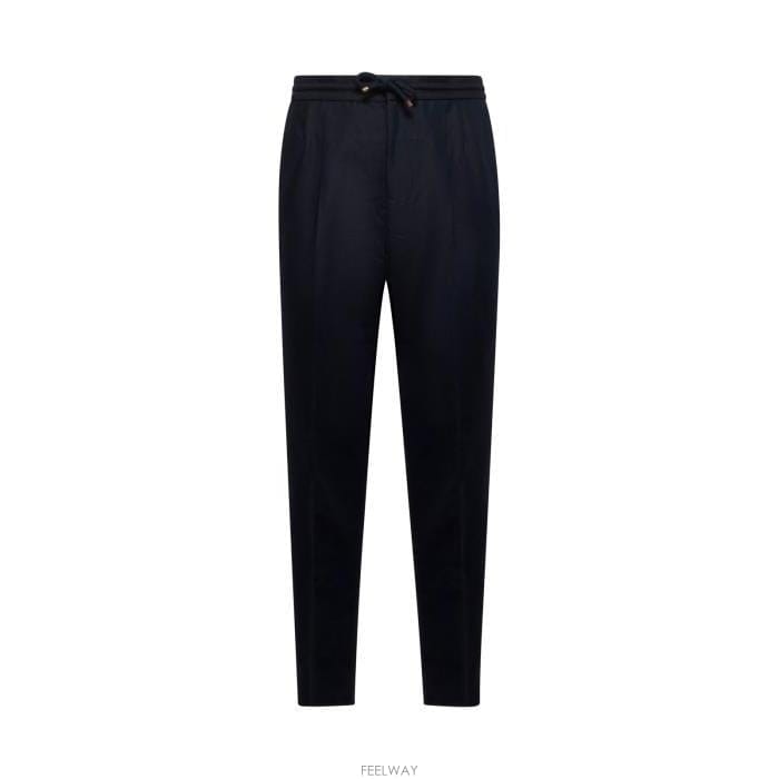 26 FW 브루넬로 쿠치넬리 드로스트링 스트레이트 레그 팬츠 블루 MH255E1710