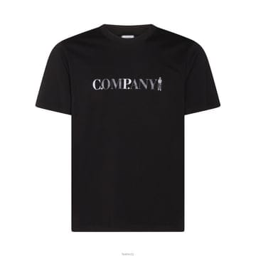 CP컴퍼니 26SS 세일러 로고 프린트 반팔 티셔츠 블랙 20CMTS085A 005100W 999