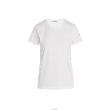 몽클레어 26SS 여성 로고 패치 라운드 티셔츠 화이트 8C732 00 V8059 033