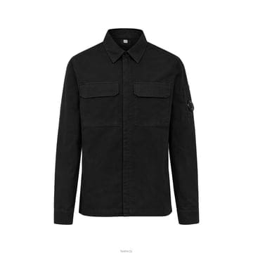 CP컴퍼니 26SS 렌즈 와펜 오가닉 개버딘 오버셔츠 자켓 블랙 20CMOS156A 110143G 999