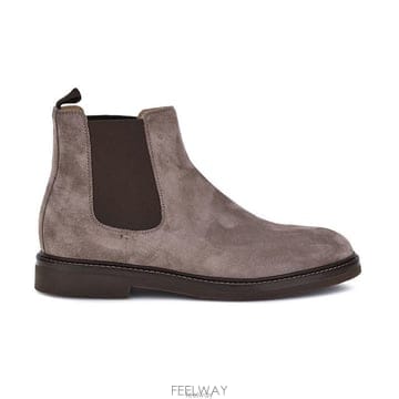 26 FW 브루넬로 쿠치넬리 첼시 아몬드 토 부츠 그레이 MZUPEAE818