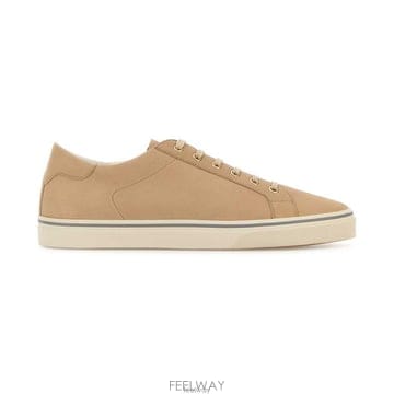 26 FW 브루넬로 쿠치넬리 라운드 토 레이스업 스니커즈 베이지 MZUSNUZ341