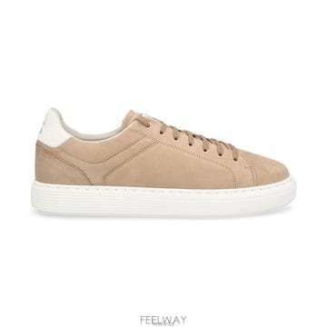 26 FW 브루넬로 쿠치넬리 라운드토 레이스업 스니커즈 베이지 MZUDBTJ264