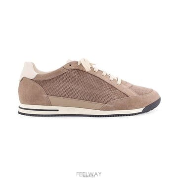 26 FW 브루넬로 쿠치넬리 로우탑 프론트 레이스업 패스닝 스니커즈 MZUQHGA348