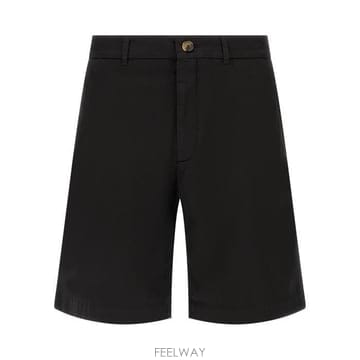 26 FW 브루넬로 쿠치넬리 미드라이즈 버뮤다 쇼츠 블랙 M289LU0010
