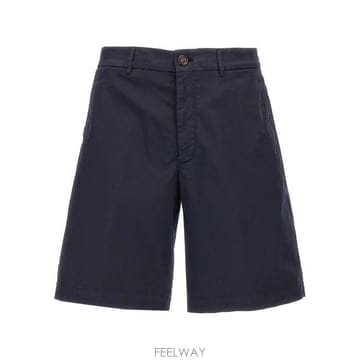 26 FW 브루넬로 쿠치넬리 미드라이즈 버뮤다 쇼츠 네이비 M289LU0010
