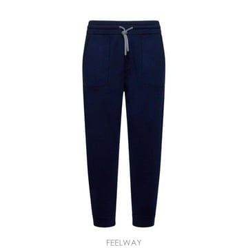26 FW 브루넬로 쿠치넬리 리브 니트 드로스트링 조거팬츠 블루 SKU 190037008