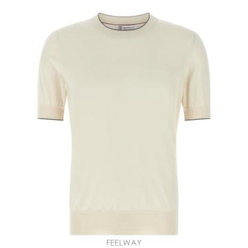 26 FW 브루넬로 쿠치넬리 숏슬리브 리브 점퍼 CXV04 M29805200