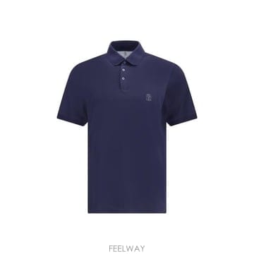 26 FW 브루넬로 쿠치넬리 로고 디테일 숏슬리브 폴로 셔츠 CD325 SKU 190036463