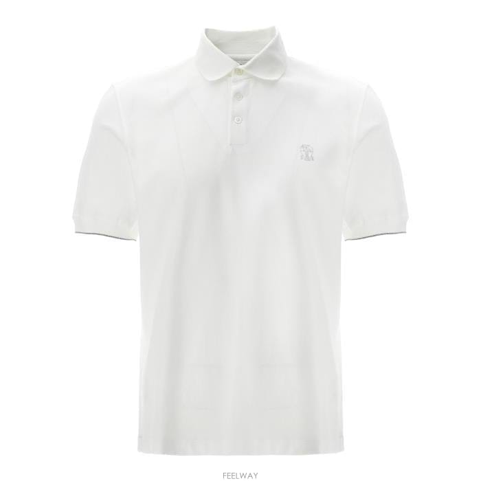 26 FW 브루넬로 쿠치넬리 로고 디테일 숏슬리브 폴로 셔츠 CK640 ME8548788