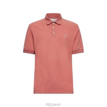 26 FW 브루넬로 쿠치넬리 로고 디테일 숏슬리브 폴로 셔츠 CXC50 ME8548788