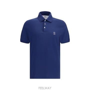 26 FW 브루넬로 쿠치넬리 로고 디테일 숏슬리브 폴로 셔츠 CFL46 ME8548770