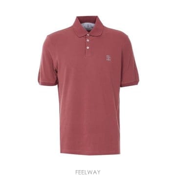 26 FW 브루넬로 쿠치넬리 로고 디테일 숏슬리브 폴로 셔츠 CMZ07 ME8548788