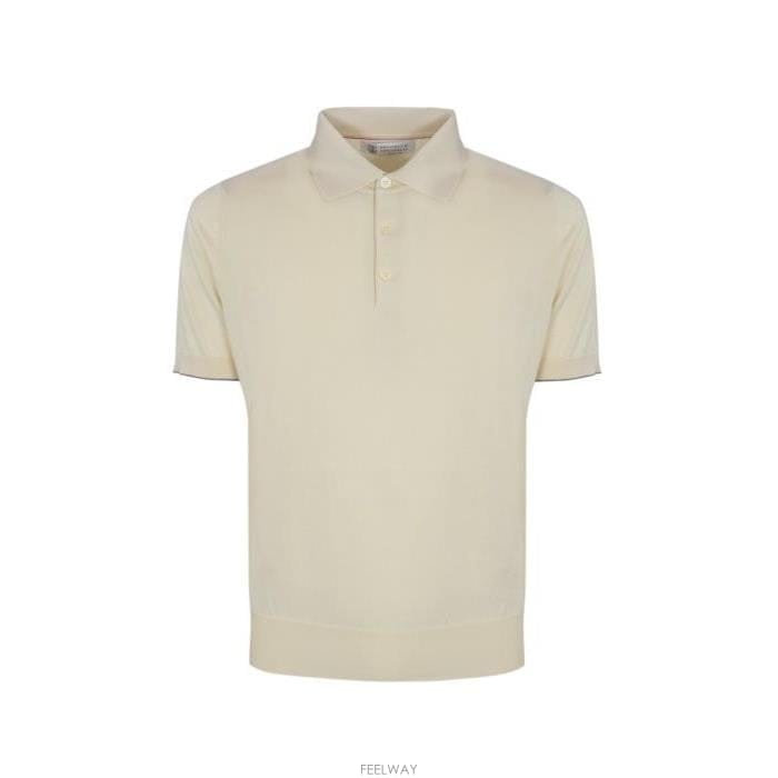 26 FW 브루넬로 쿠치넬리 숏슬리브 코튼 폴로 셔츠 CXV04 M29800125