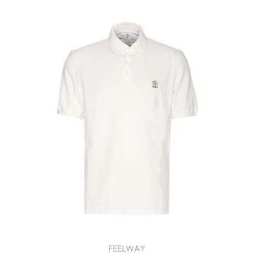 26 FW 브루넬로 쿠치넬리 로고 디테일 숏슬리브 폴로 셔츠 CBH20 SKU 190036637