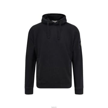 스톤 25FW 와펜 패치 브러쉬드 코튼 플리스 후드티 블랙 K2S15 6100029 S0A20 V0029
