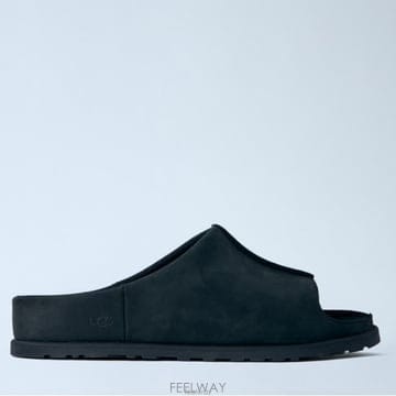26 FW 어그 Otzo 오쪼 오픈토 누벅 레더 슬리퍼 블랙 1177351 BLK