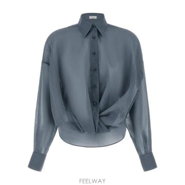 26 FW 브루넬로 쿠치넬리 롱슬리브 타프타 셔츠 C9704 M0F91MX616