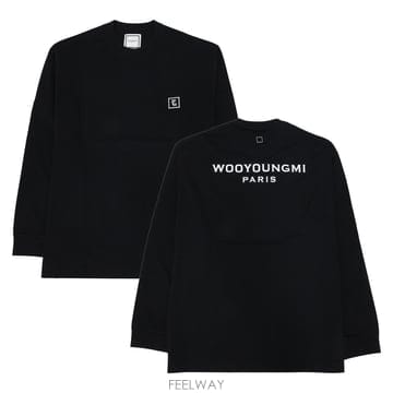 우영미 백로고 남성 긴팔티셔츠 W261TS51713B