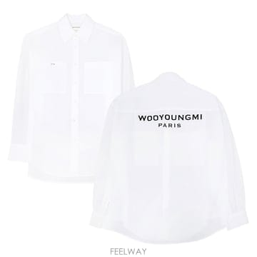 우영미 백로고 남성 셔츠 W261SH07811W