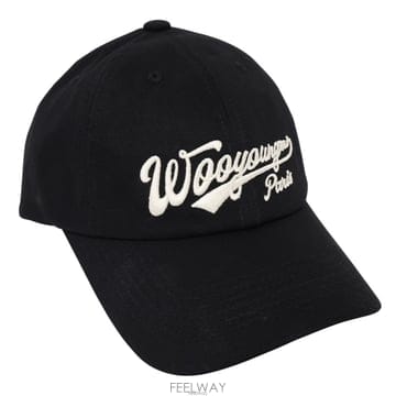 우영미 로고 남녀공용 볼캡 W261CA57661B