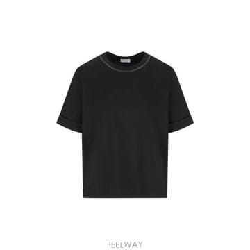 26 FW 브루넬로 쿠치넬리 샤이니 트림 저지 티셔츠 C101 M0T81BZ100