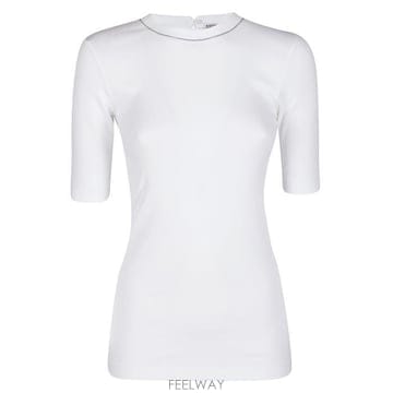 26 FW 브루넬로 쿠치넬리 임벨리시드 숏슬리브 티셔츠 C159 M0TC8BJ310