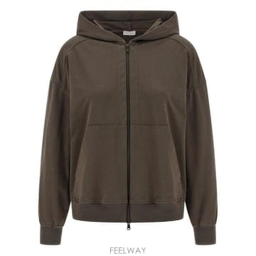 26 FW 브루넬로 쿠치넬리 모닐리 엠벨리시드 지퍼 후드 티셔츠 C8589 MH827FB706