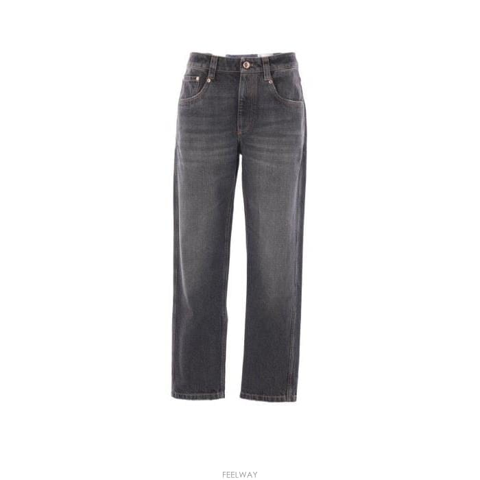 26 FW 브루넬로 쿠치넬리 로고 패치 스트레이트 레그 진 C8987 MA095P5847