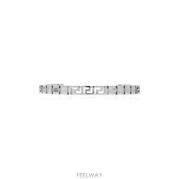 26 FW 베르사체 그리스 패턴 실버톤 브라스 브레이슬릿 3J030 10222831A00620