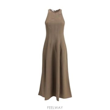 26 FW 브루넬로 쿠치넬리 슬리브리스 크루넥 드레스 C2925 MH126A5171