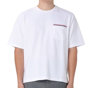 톰브라운 포켓 남성 반팔 티셔츠 MJS183A 07323 100