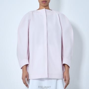 자크뮈스 라운드 넥라인 코튼 포플린 블라우스 핑크
