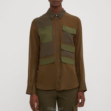 26 FW 알투자라 Havens 패치 프론트 포켓 테크 블랜드 셔츠 318 401 637 304 TERRAPIN