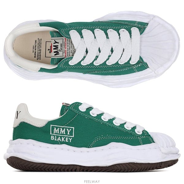 미하라야스히로 26SS 클리어그린 블레이키 OG 캔버스 스니커즈 A08FW735 CLEAR GREEN