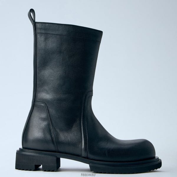26 FW 릭오웬스 CREEPER GABE 크리퍼 게이브 지퍼 레더 부츠 RU01F2826 LOO 09