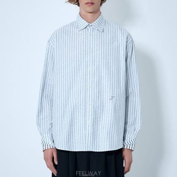 26 FW 자크뮈스 올오버 패턴 스트라이프 코튼 포플린 셔츠 화이트 26ESHM00572AW00779