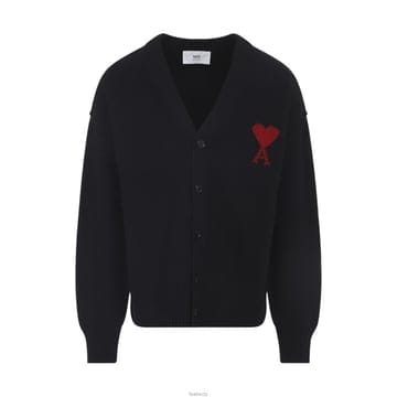 26SS 하트 로고 울 가디건 블랙 UKC367 018 009
