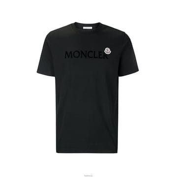 몽클레어 26SS 로고 패치 티셔츠 블랙 8C000 67 8390T 999
