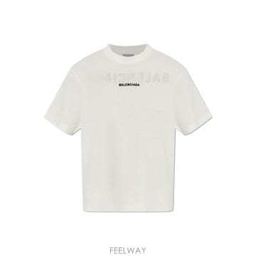 26 FW 발렌시아가 로고 엠브로이더드 티셔츠 9020 850990TTVJ1