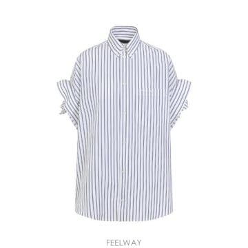 26 FW 발렌시아가 턱드 숏슬리브 셔츠 9086 857833TTM33